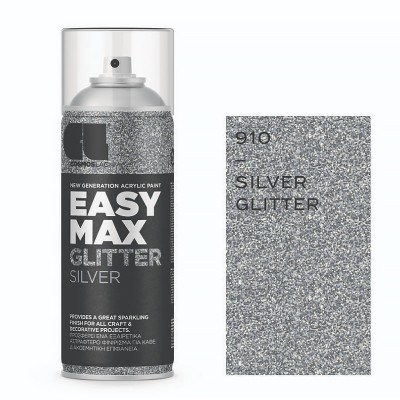 Σπρέι Glitter Cosmolac - SILVER 910 Easy Max 400ml 