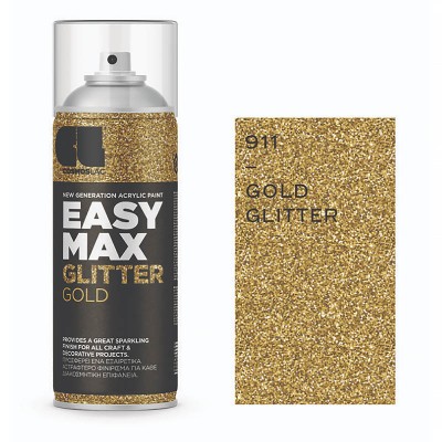 Σπρέι Glitter Cosmolac - Gold 911 Easy Max 400ml 