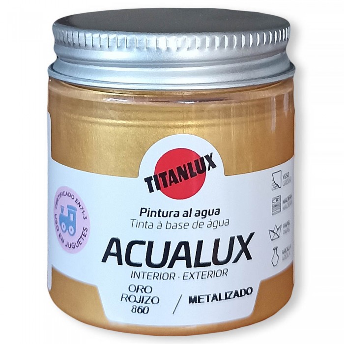 Μεταλλικό χρώμα TITAN Aqualux Metalizado 75ml Oro Rojizo No860