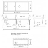 Νεροχύτες Schock Cristadur Prepstation 81500-1402 Puro (114X46cm) Ένθετος Germany