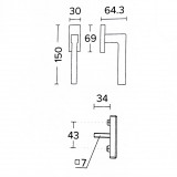 Γρυλόχερο Κουφώματος Convex 865 σε Ματ Νίκελ