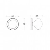 Μπούλ εξώθυρας Convex σειρά 141 80mm σε Όρο-Ματ Όρο