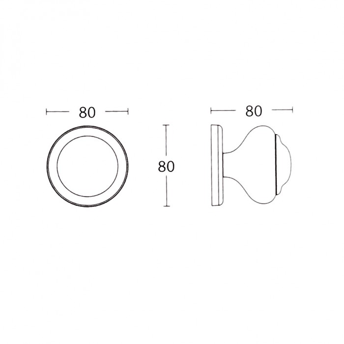 Μπούλ εξώθυρας Convex σειρά 141 80mm σε Όρο-Ματ Όρο