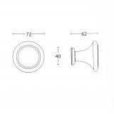 Μπούλ εξώθυρας Convex σειρά 233 72mm σε Ματ Αντικέ