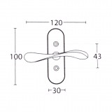 Γρυλόχερο παραθύρου Convex με χειρολαβή σειρά 425W σε Ματ Νίκελ-Χρώμιο