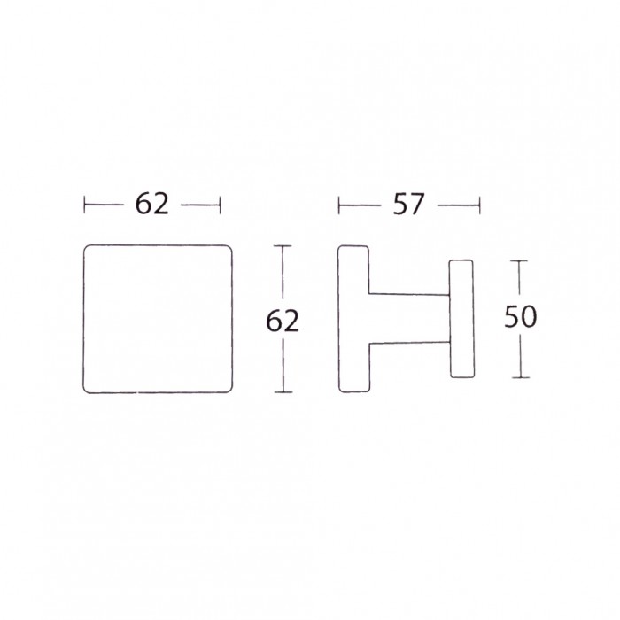 Μπούλ εξώθυρας Convex σειρά 785P-62 σε Ματ Νίκελ