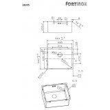 Ανοξείδωτος νεροχύτης Fortinox Squadro 28055-110 (54x44)