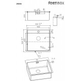 Ανοξείδωτος νεροχύτης Fortinox Squadro 29055-110 (55x50,5)