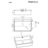 Ανοξείδωτος νεροχύτης Fortinox Squadro 29075-110 (76x50,5)