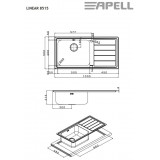 Ανοξείδωτος νεροχύτης Apell Lenear 8515L-110 (100x50)