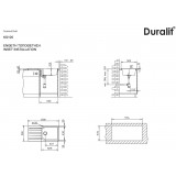 Νεροχύτης Συνθετικός Duralit KS105-450 (100x50) Concrete