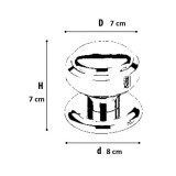 Μπούλ εξώθυρας Benini Nettuno 1210 Παλαιωμένος Σίδηρος 7cm x 7cm