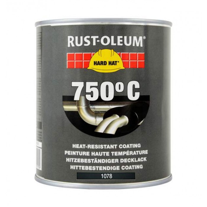 Χρώμα θερμοκρασίας εως και 750 C HEAT-RESISTANT-PAINT RUST-OLEUM Μαύρο 1078 750ml