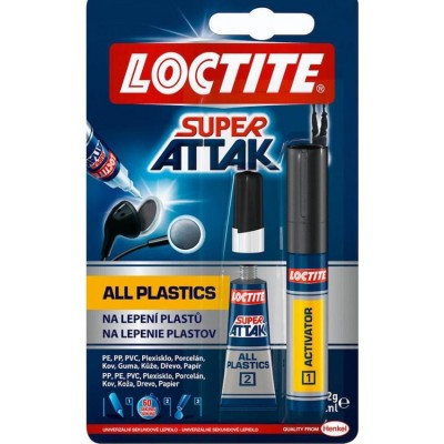 Κόλλα για πλαστικά με ενεργοποιητή LOCTITE SUPER ATTAK 2gr+4ml all plastics