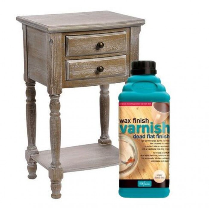 Βερνίκι νερού με χρώμα Wax Finish Varnish POLYVINE φινίρισμα κεριού 500ml White