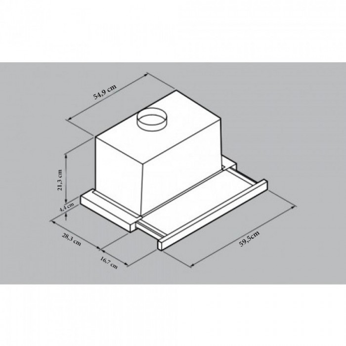 Απορροφητήρας Homer Συρόμενος Turbo 60cm INOX - HUV.780