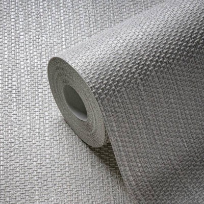 Ταπετσαρία Τοίχου 0.53x10.05m A.S. Création Casual Living «Uni, Metallic, White» 344311