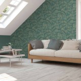 Ταπετσαρία Τοίχου 0.53x10.05m A.S. Création Casual Living «Floral, Gold, Green» 393401