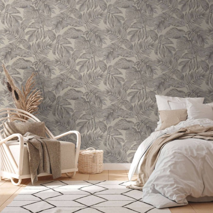 Ταπετσαρία Τοίχου 0.53x10.05m A.S. Création Casual Living «Floral, Beige, Brown, Grey, Silver» 393402