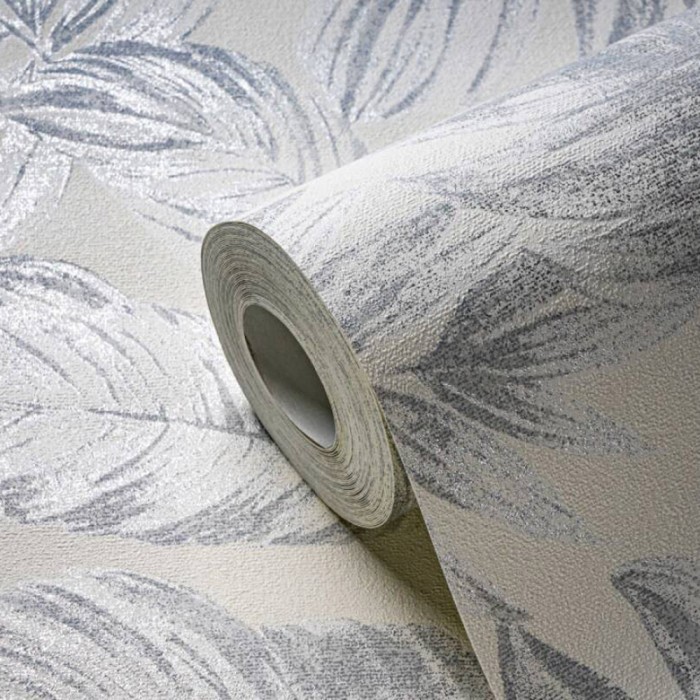 Ταπετσαρία Τοίχου 0.53x10.05m A.S. Création Casual Living «Floral, Grey, Metallic, Silver, White» 393403