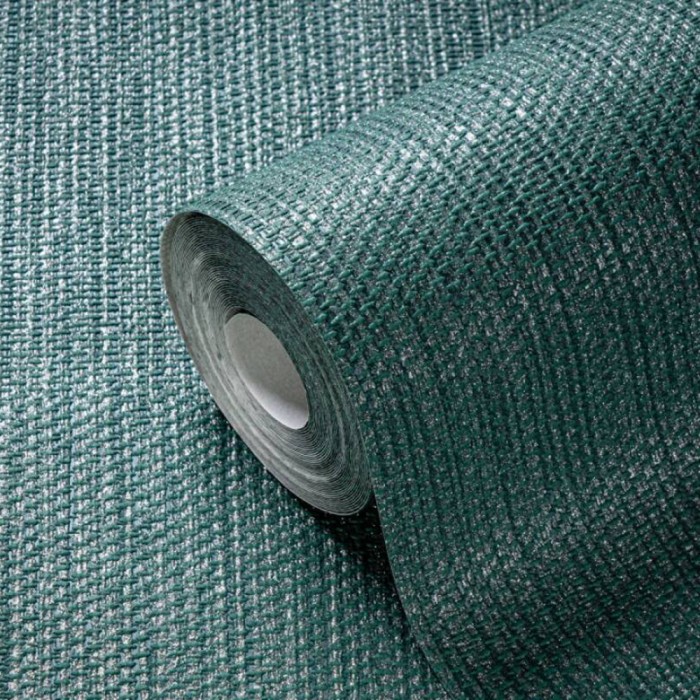 Ταπετσαρία Τοίχου 0.53x10.05m A.S. Création Casual Living «Uni, Green, Metallic» 395535