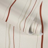 Ταπετσαρία Τοίχου 0.53x10.05m A.S. Création Casual Living «Stripes, Beige, Cream, Red» 958731