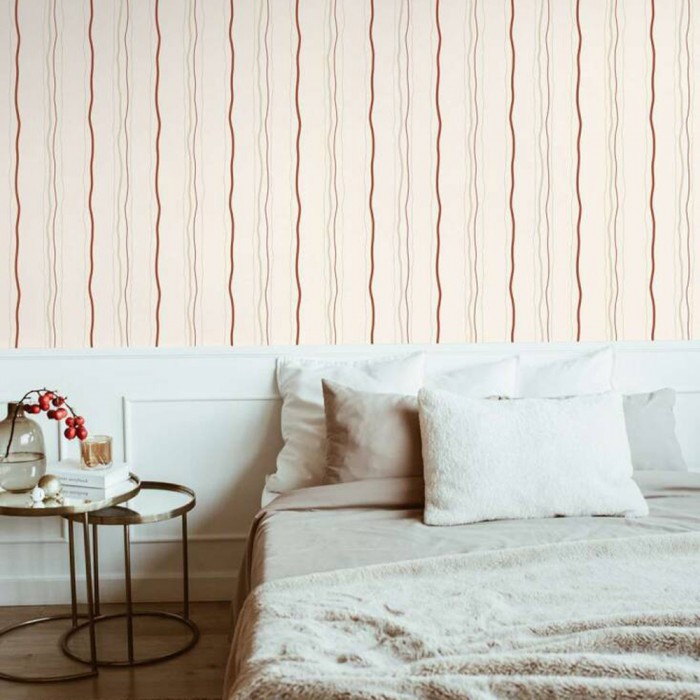 Ταπετσαρία Τοίχου 0.53x10.05m A.S. Création Casual Living «Stripes, Beige, Cream, Red» 958731