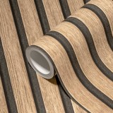 Tαπετσαρία Τοίχου A.S. Creation «Elements II» 0.53x10.05m «Wood, Beige, Black, Brown» 391091