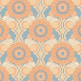 Ταπετσαρία Τοίχου 0.53x8.5m A.S. Création Retro Chic «Floral, Beige, Blue, Orange» 395302