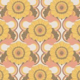 Ταπετσαρία Τοίχου 0.53x8.5m A.S. Création Retro Chic «Floral, Brown, Orange, Yellow» 395304