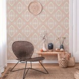 Ταπετσαρία Τοίχου 0.53x8.5m A.S. Création Retro Chic «Graphics, Beige, Cream, Pink» 395315