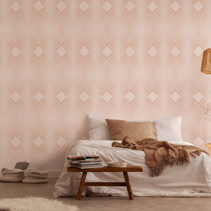 Ταπετσαρία Τοίχου 0.53x8.5m A.S. Création Retro Chic «Graphics, Beige, Pink» 395325