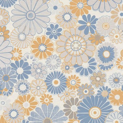 Ταπετσαρία Τοίχου 0.53x8.5m A.S. Création Retro Chic «Floral, Blue, Grey, Orange» 395352