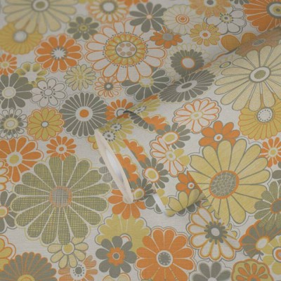 Ταπετσαρία Τοίχου 0.53x8.5m A.S. Création Retro Chic «Floral, Cream, Green, Orange» 395353