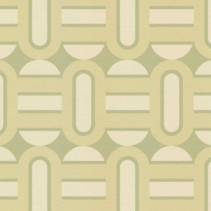 Ταπετσαρία Τοίχου 0.53x8.5m A.S. Création Retro Chic «Graphics, Cream, Green» 395361