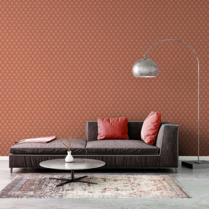 Ταπετσαρία Τοίχου 0.53x8.5m A.S. Création Retro Chic «Graphics, Orange, Pink, Red» 395385