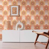 Ταπετσαρία Τοίχου 0.53x8.5m A.S. Création Retro Chic «Floral, Brown, Orange, Yellow» 395393