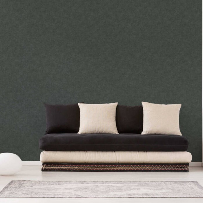 Ταπετσαρία Τοίχου 0.53x10.05m A.S. Création by «Livingwalls» Styleguide Colours 2024 «Uni, Black» 367219