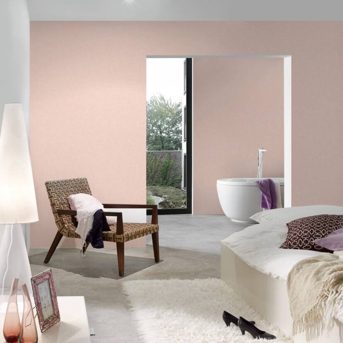 Ταπετσαρία Τοίχου 0.53x10.05m A.S. Création by «Private Walls» Styleguide Colours 2024 «Uni, Pink» 375353