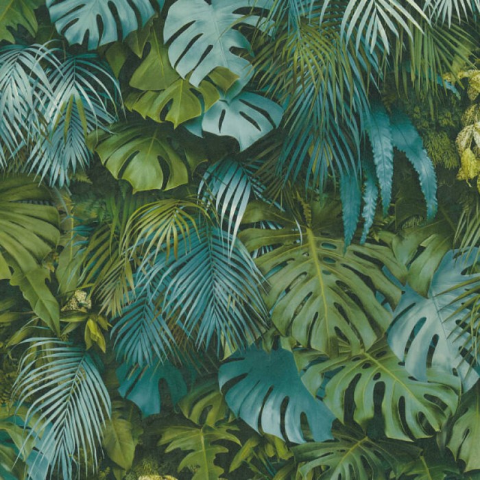 Ταπετσαρία Τοίχου 0.53x10.05m A.S. Création by «Livingwalls» Styleguide Jung 2024 «Jungle, Blue, Green» 372803