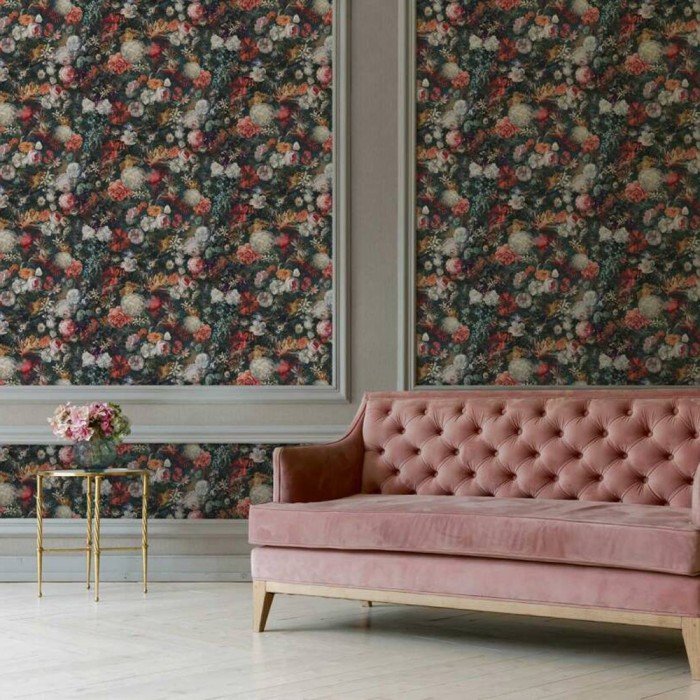 Ταπετσαρία Τοίχου 0.53x10.05m A.S. Création by «Livingwalls» Styleguide Jung 2024 «Baroque, Floral, Colourful, Grey, Orange» 380951