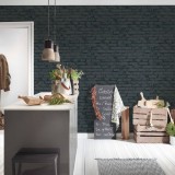 Ταπετσαρία Τοίχου 0.53x10.05m A.S. Création by «Livingwalls» Styleguide Jung 2024 «Stone, Black, Metallic» 907882