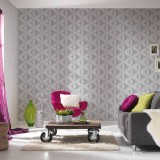 Ταπετσαρία Τοίχου 0.53x10.05m A.S. Création by «Livingwalls» Styleguide Jung 2024 «Graphics, Floral, 3D, Grey» 960421