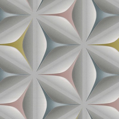 Ταπετσαρία Τοίχου 0.53x10.05m A.S. Création by «Livingwalls» Styleguide Jung 2024 «Graphics, Floral, 3D, Blue, Grey, Pink» 960422