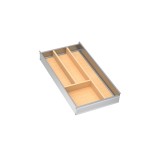 Κουταλοθήκη για Συρτάρι Κουζίνας 213x423mm με Πλαίσιο Αλουμινίου και Διαχωριστικά από Ξύλο Οξιάς Altfet