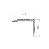 Γωνία Αλουμινίου Σκαλοπατιού Βιδωτή 27.5x20.5mm Χρυσό ALTFET