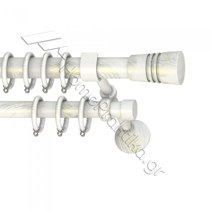 Κουρτινόξυλο Μεταλλικό Διπλό με Σωλήνα Ø25 Anartisi RAVENA σε χρώμα MY 34