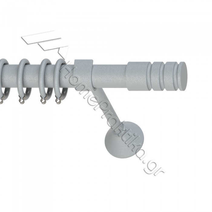 Κουρτινόξυλο Μεταλλικό Μονό Ø25 Anartisi RIGOTO MY 04