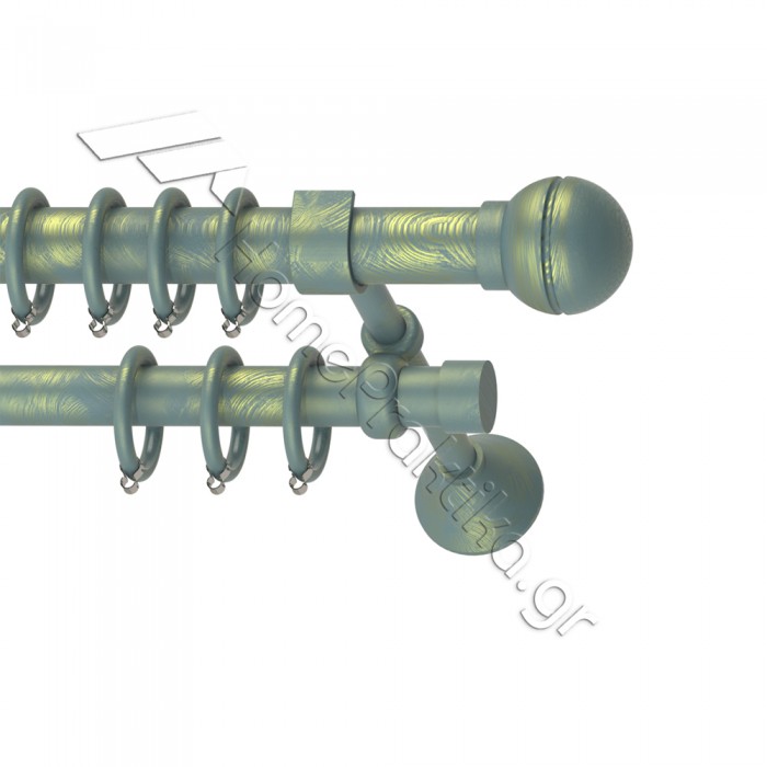 Κουρτινόξυλο Μεταλλικό Διπλό με Σωλήνα Ø25 Anartisi ROMA σε χρώμα MY 17