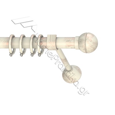 Κουρτινόξυλο Μεταλλικό Μονό Ø25 Anartisi ROMA σε χρώμα MY 14